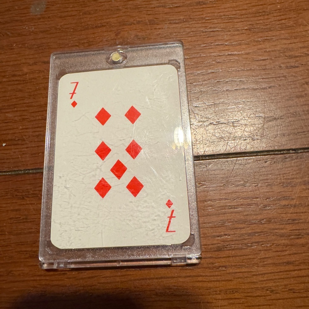 Christian Louboutin Red seven  Diamond Card in Clear Case